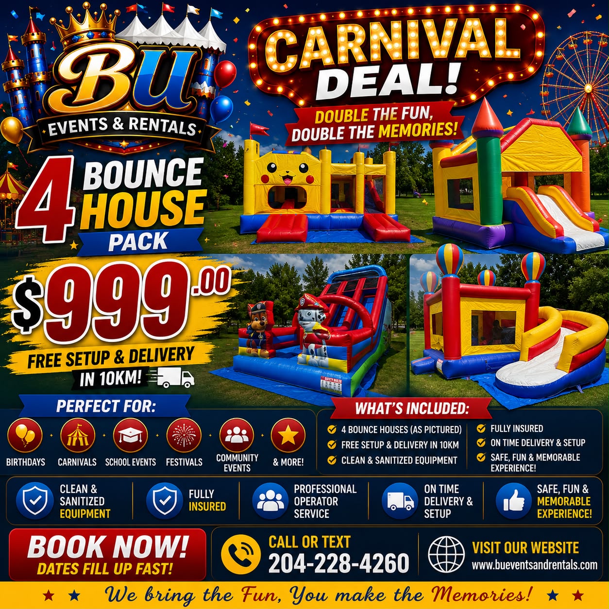 Carnival Deal 4-Bounce Houses